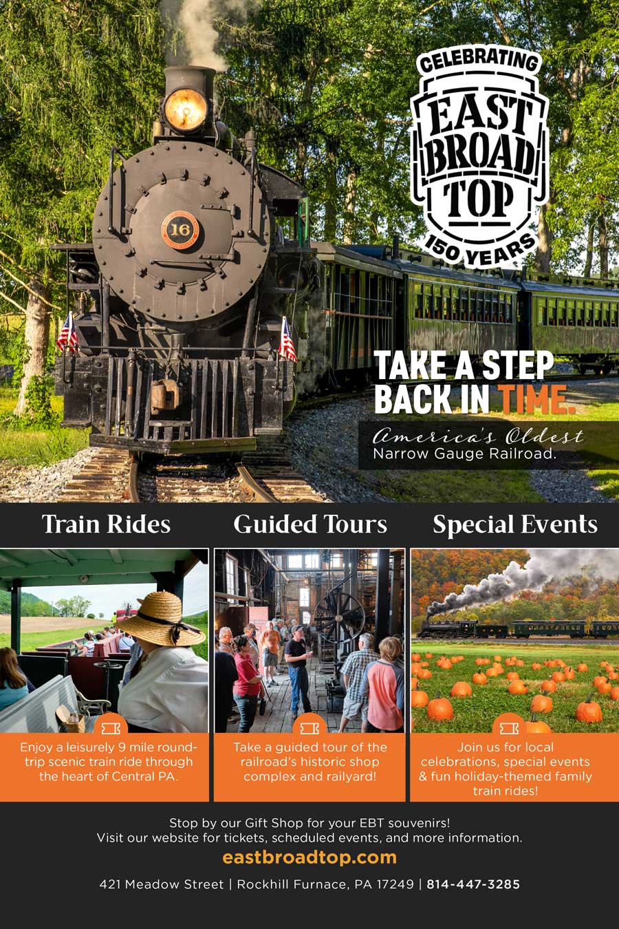 East Broad Top Railroad <center>East Broad Top Railroad | <b><a href="https://eastbroadtop.com" target="_blank" rel="noopener noreferrer">CLICK HERE to view the website</a></b></center>