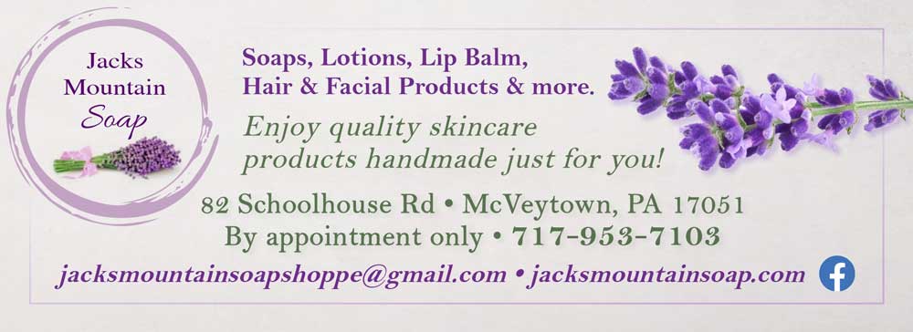 Jacks Mountain Soap <center>Jacks Mountain Soap | <b><a href="https://jacksmountainsoap.com/" target="_blank" rel="noopener noreferrer">CLICK HERE to view the website</a></b></center>