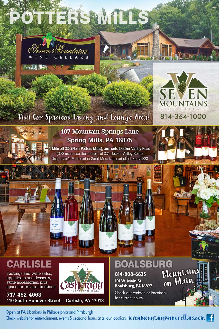 Seven Mountains Wine Cellars • Castlerigg Wine Shop • Mountains on Main <center>Seven Mountains Wine Cellars | <b><a href="https://www.sevenmountainswinecellars.com/" target="_blank" rel="noopener noreferrer">CLICK HERE to view the website</a></b></center><center>Castlerigg Wine Shop | <b><a href="https://castleriggwineshop.com/" target="_blank" rel="noopener noreferrer">CLICK HERE to view the website</a></b></center>